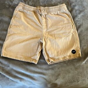 RVCA youth large tan shorts